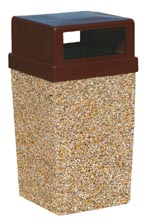 20 in square aggregate receptacle - rain shield top