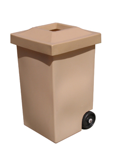 industrial waste cart with drop-in top