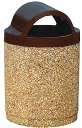 heavy round aggregate receptacle for deep urban areas