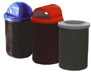 55 gal round recycle bin